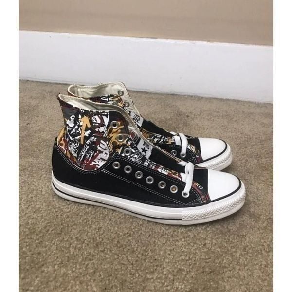 Converse Chuck Taylor All Star Layer Up Graffiti Black/Olive Hi Sneakers 113912
