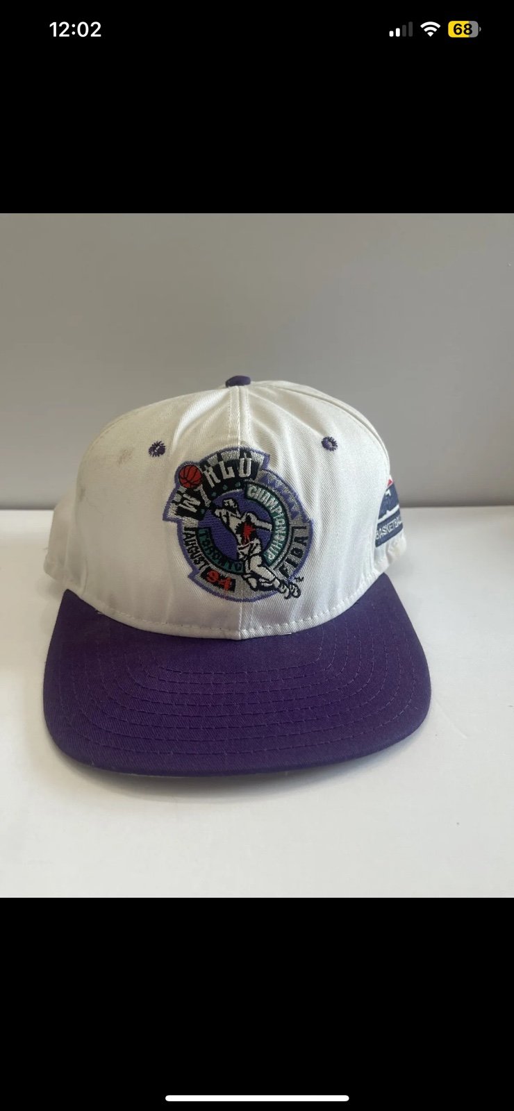 Vintage 1994 AJD Men's FIBA USA Championship Snapback Hat NWOT