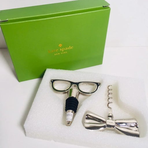 Kate Spade New York Two of a Kind Bar Corkscrew and Bottle Stopper Set