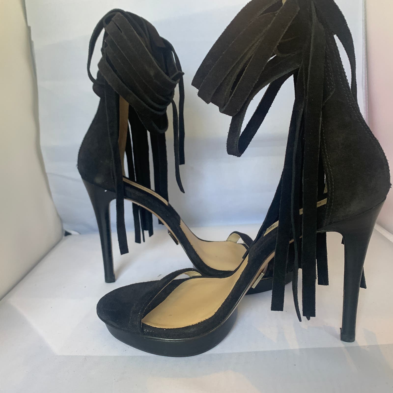Michael Kors Daphne Fringe heels blck 37