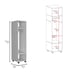 63 Wardrobe Armoire with Mirror & Shelves