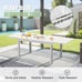 Aluminum Extendable Patio Dining Table (Ivory)