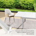 Aluminum Extendable Patio Dining Table (Ivory)