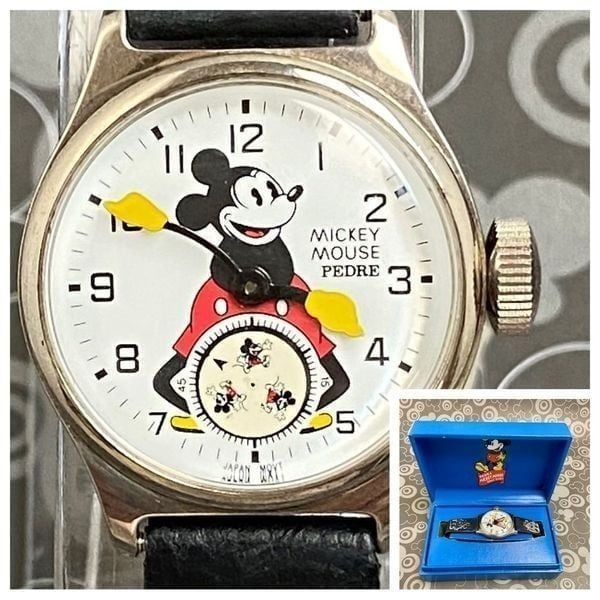 Vintage Pedre x Disney Collectible Mickey Mouse 1933 Reproduction Watch Box
