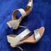 Pedro Garcia Metallic Juncal Gray Lame Sandals