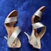 Pedro Garcia Metallic Juncal Gray Lame Sandals