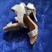 Pedro Garcia Metallic Juncal Gray Lame Sandals