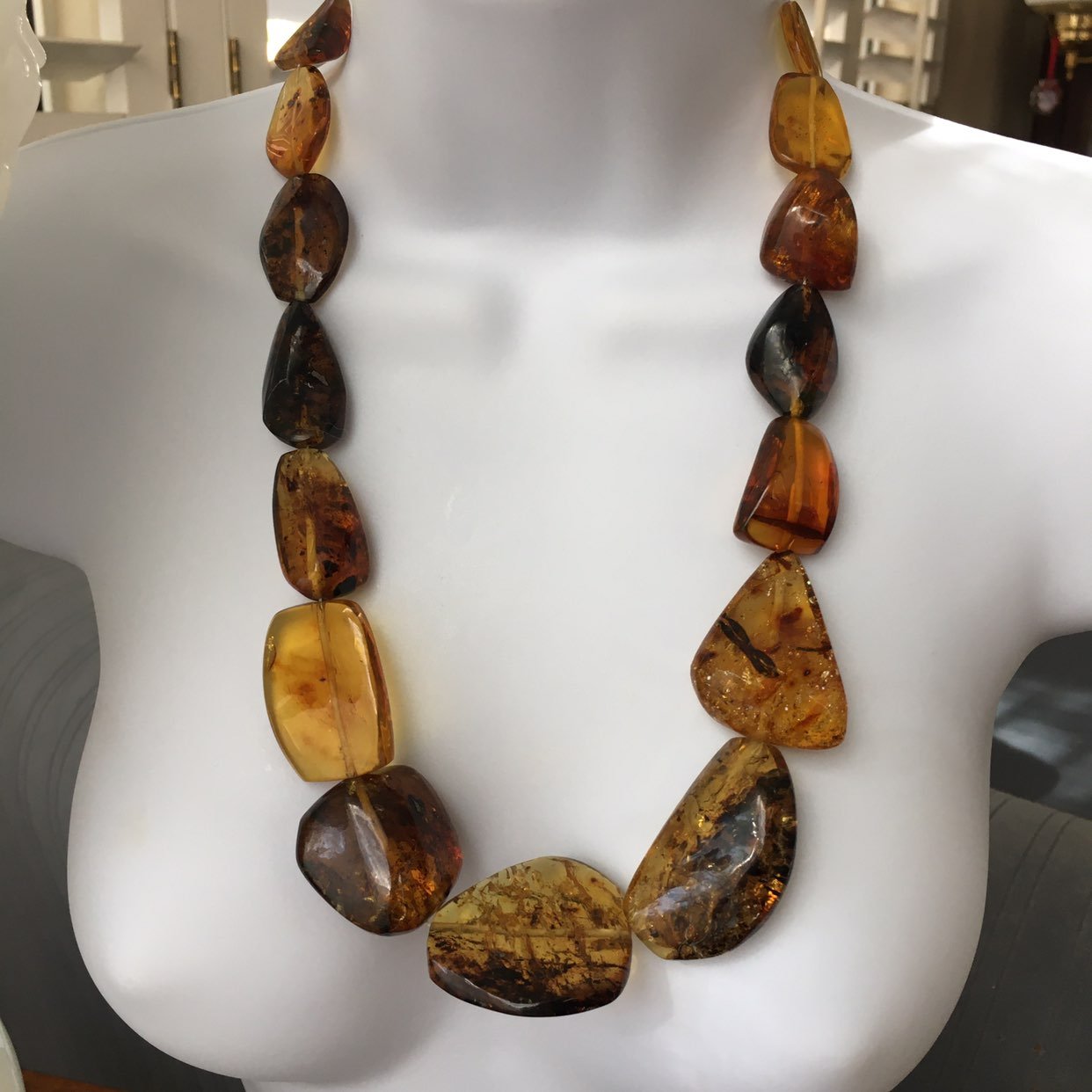 Natural Mexican amber chunky necklace