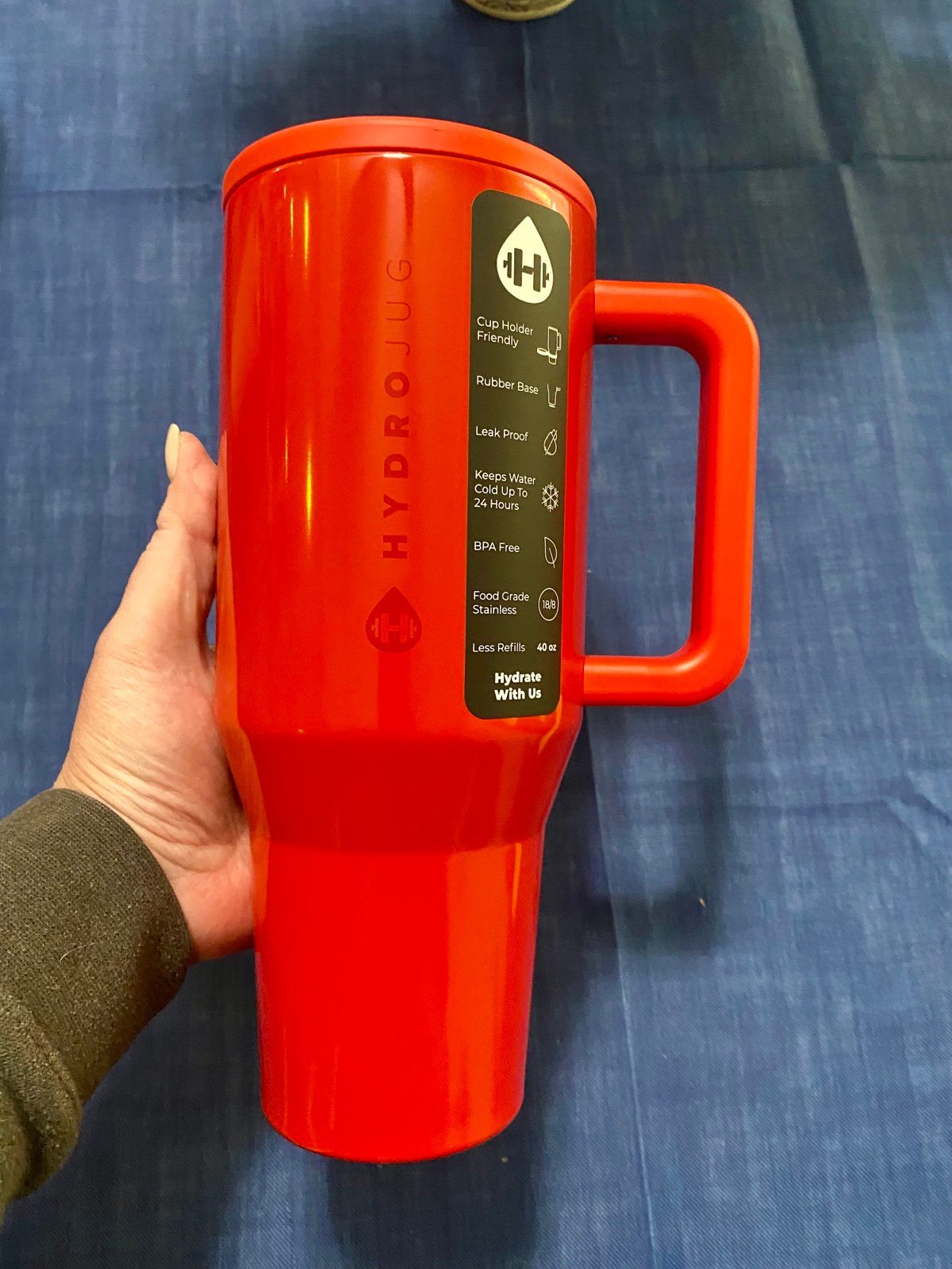 Hydrojug Red Shine 40oz Traveler