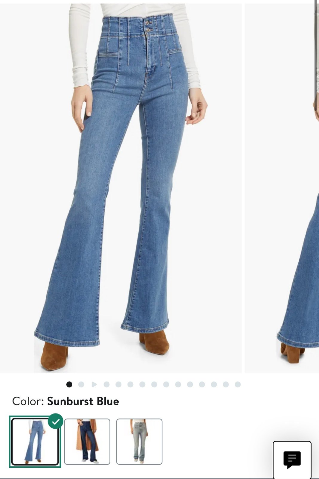We the Free Jayde Flare Jeans High Waisted Women’s Size 27 Sunburst Blue