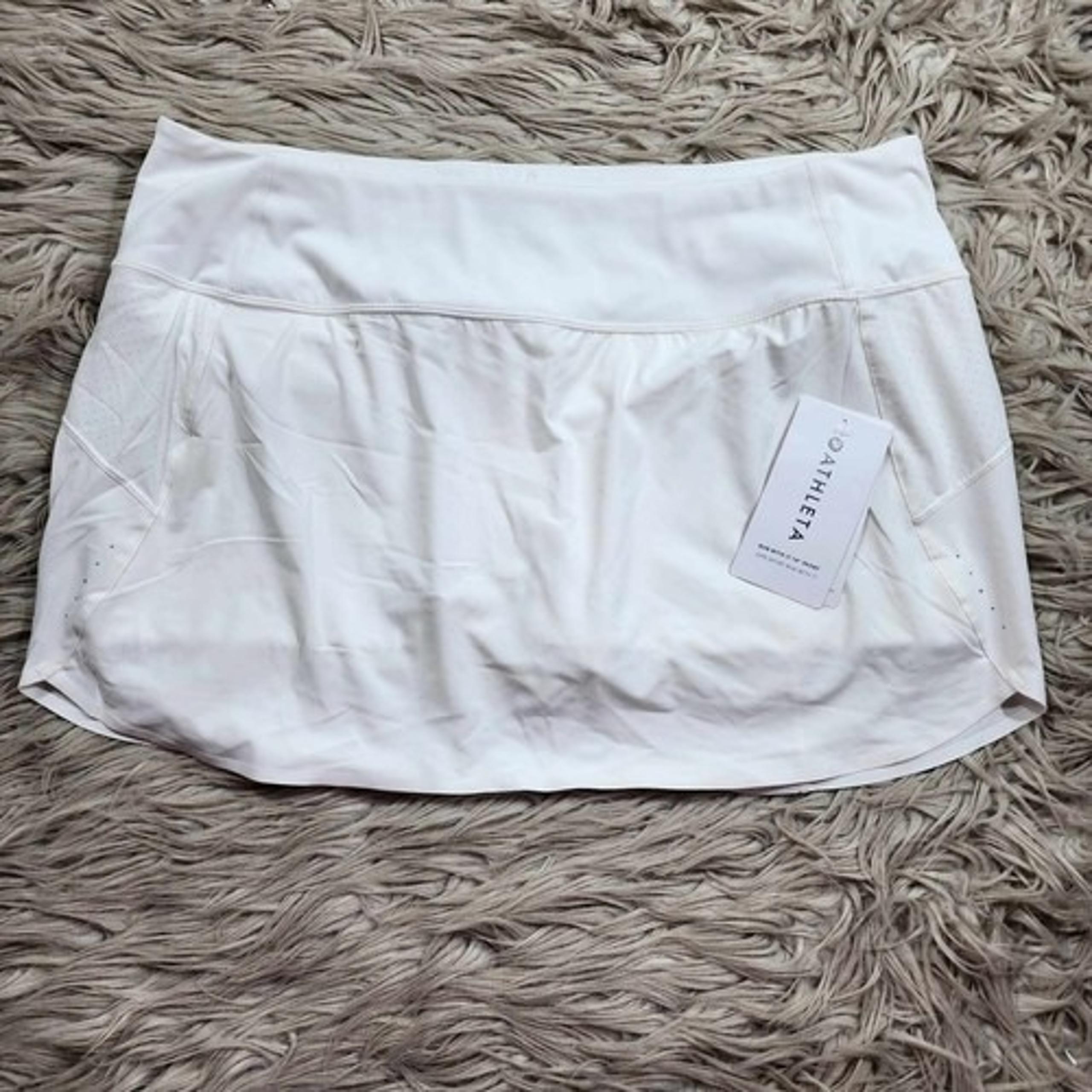 Athleta Skirt Womens Size XL White Golf Jupe Short Athletic Pull-On Tennis Skort