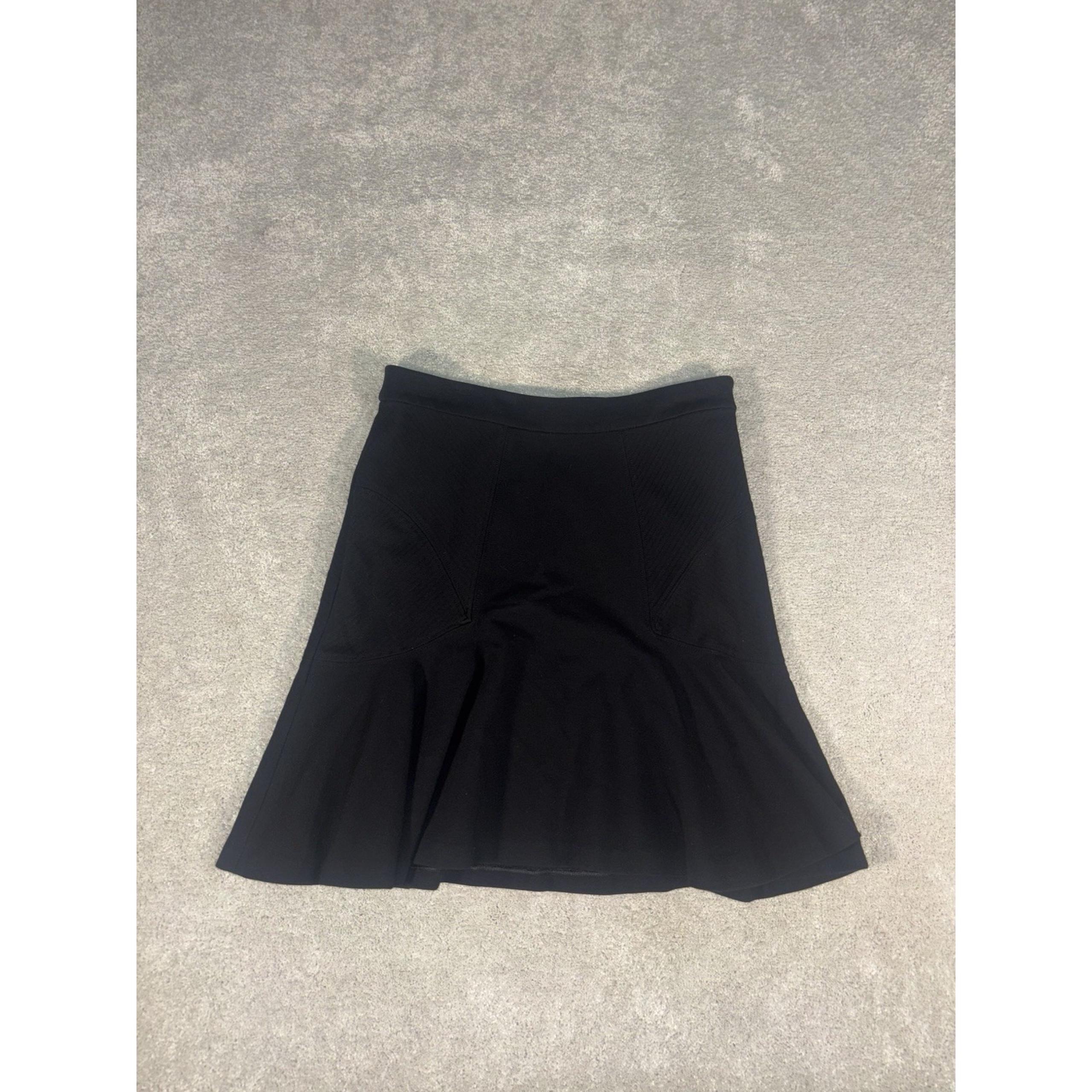 Diane von Furstenberg Carlita Pleated Black Skirt size 10 Fit Flare Flounce