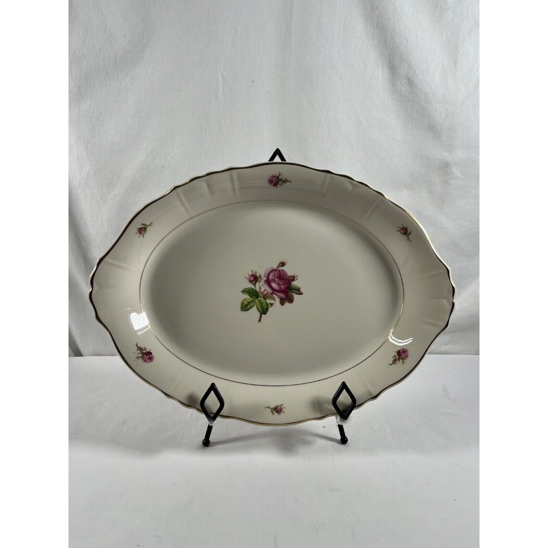 Vintage Syracuse China Victoria Federal Shape Flower 16” Serving Platter #43