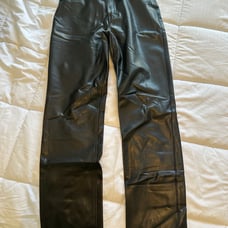 Abercrombie vegan leather 90’s straight pants