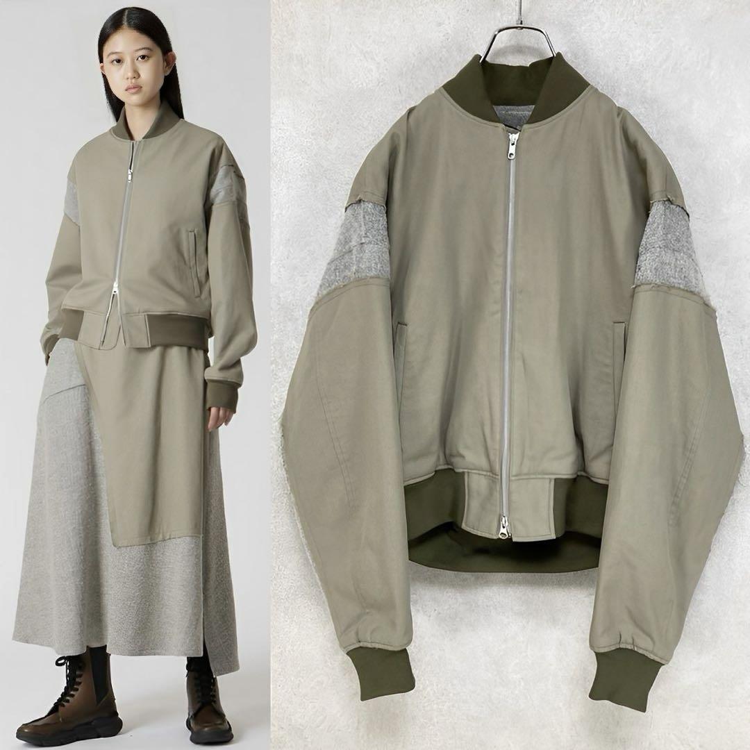 Y's LINEN WOOL TWILL FASTENER BLOUSON 2