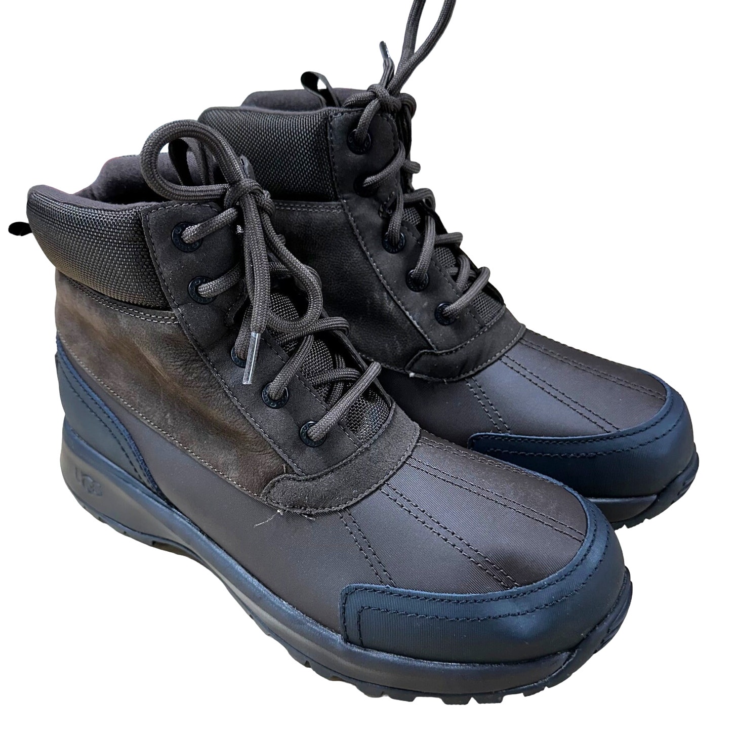 UGG Men's Emmett Duck Boot Brown and Black Size 10 New Without Box