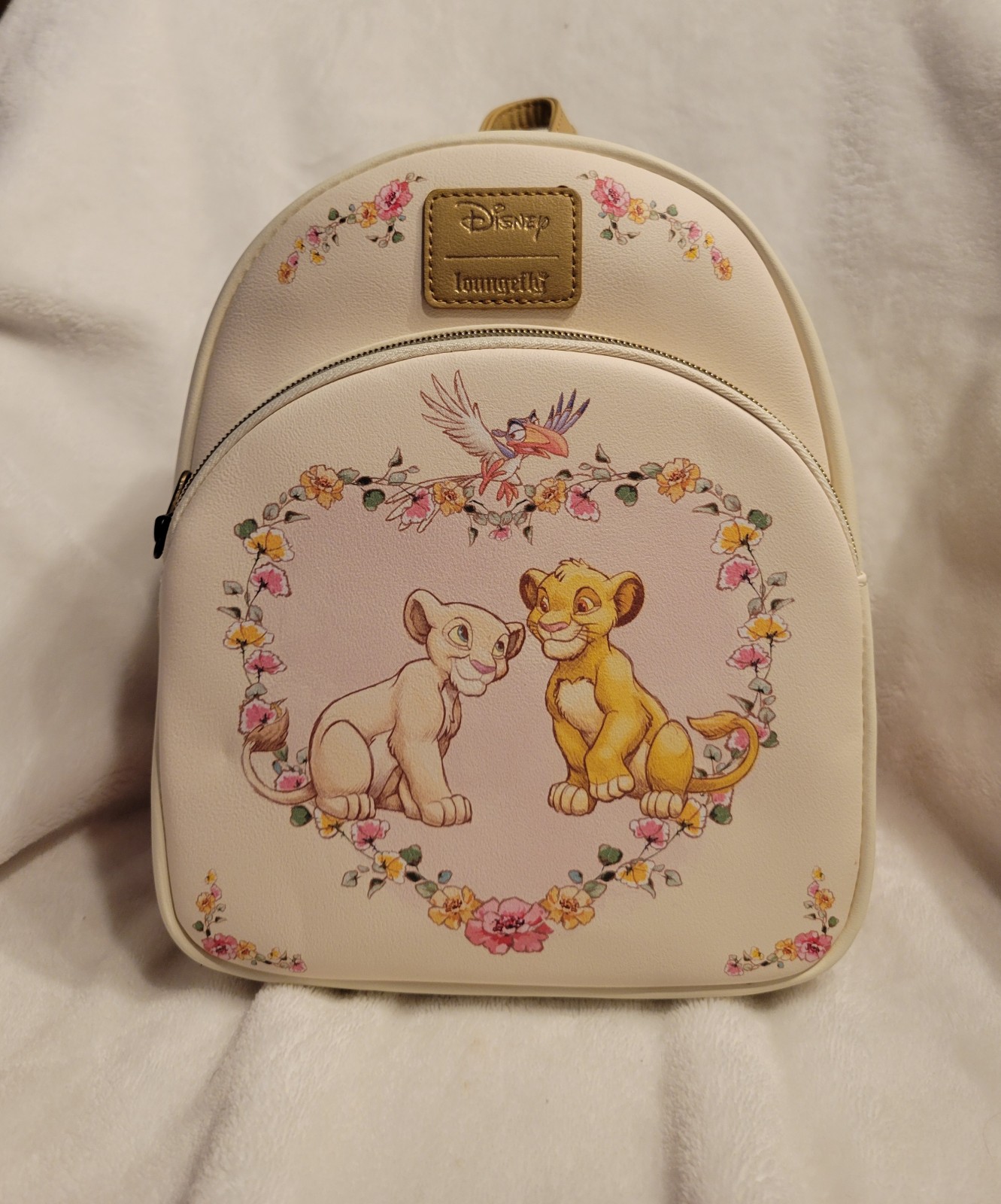 Loungefly Disney The Lion King Young Simba & Nala Heart Mini Backpack