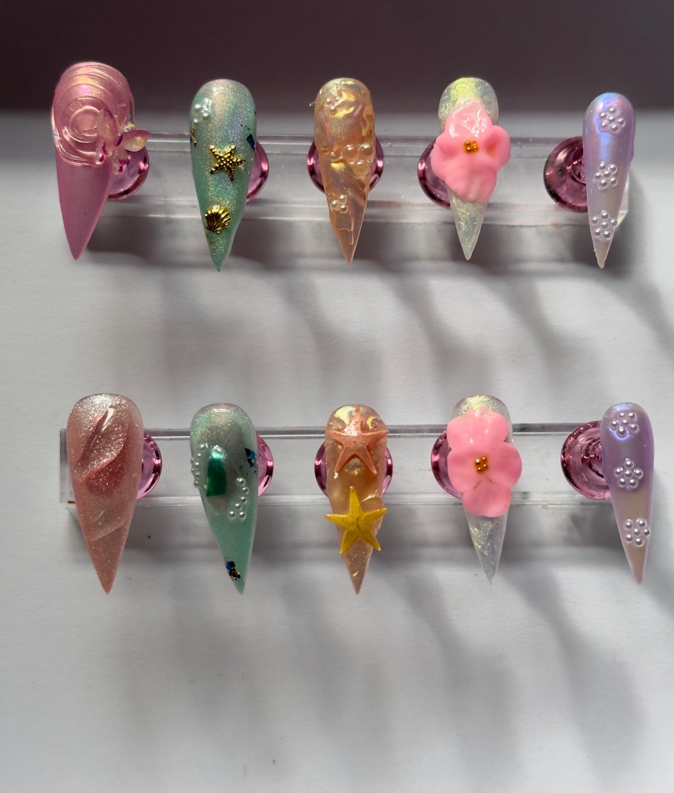 Mermaid Fairy Core Inspired Luxury Press Ons