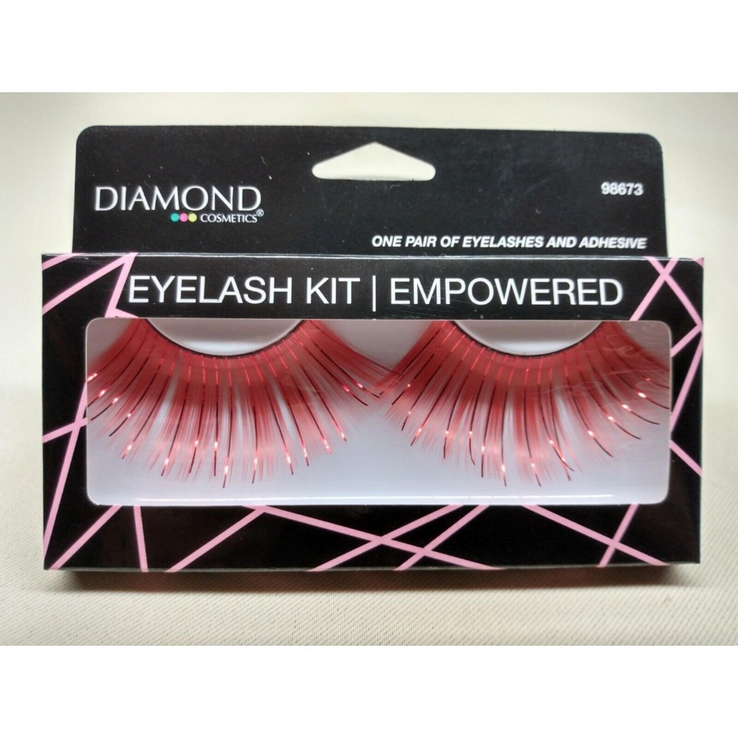Eyelashes Metallic Red Adhesive Included Eye Lash Costume Wear Halloween