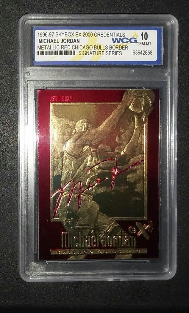 1996-1997 SKYBOX EX-2000 23KT CREDENTIALS MICHAEL JORDAN