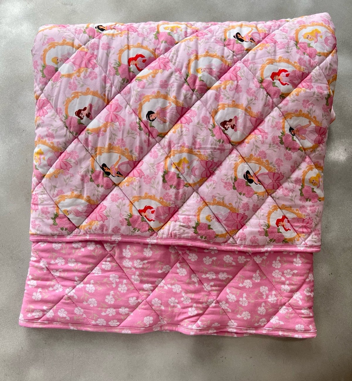 60”x60” Disney Princess Ariel Belle Jasmine Cinderella Snow White Bamboo Quilt