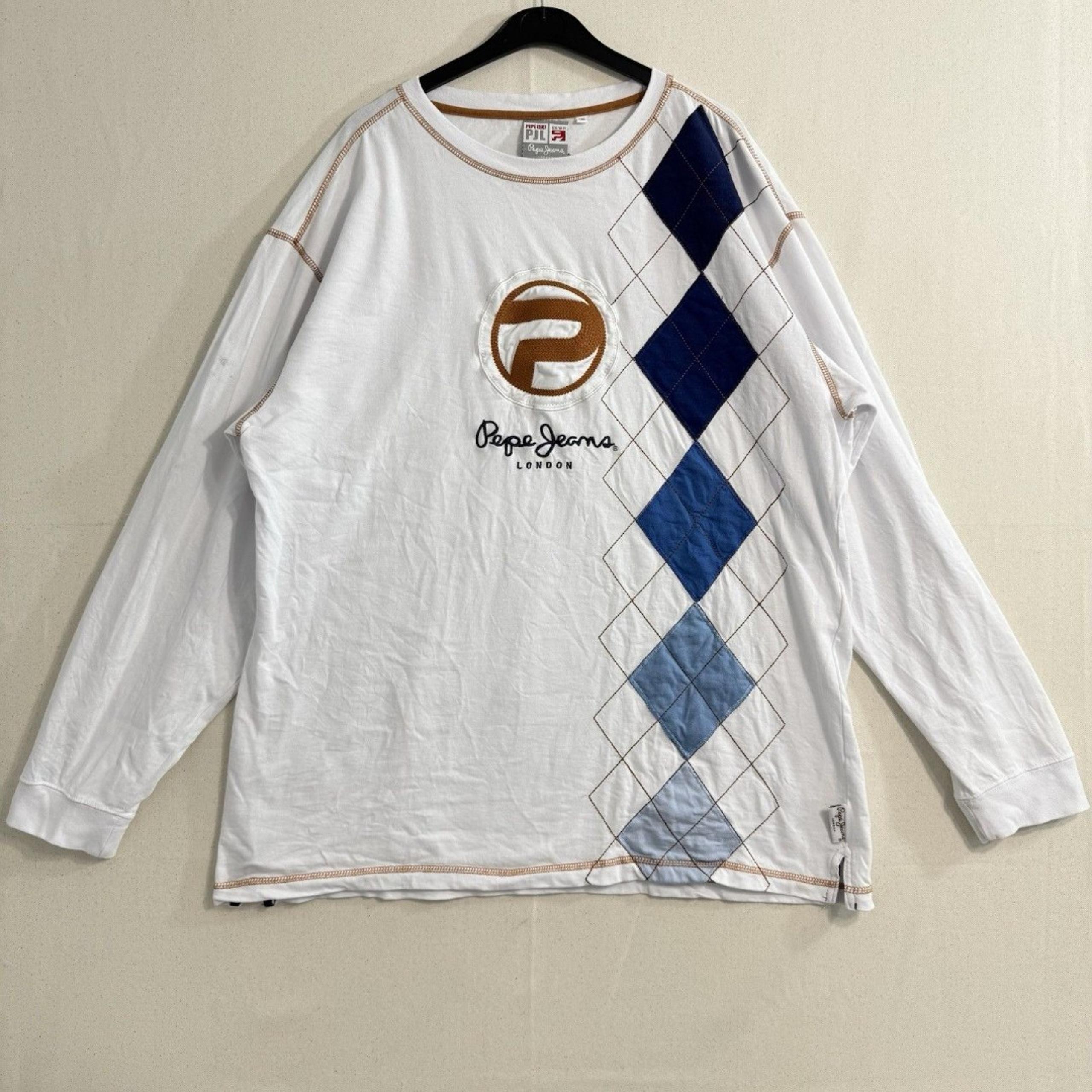 Pepe Jeans London Long Sleeve Tee - Size 2XL White