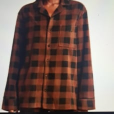Womens SKIMS JASPER BUFFALO CHECK FLANNEL SLEEP SHIRT. 3X