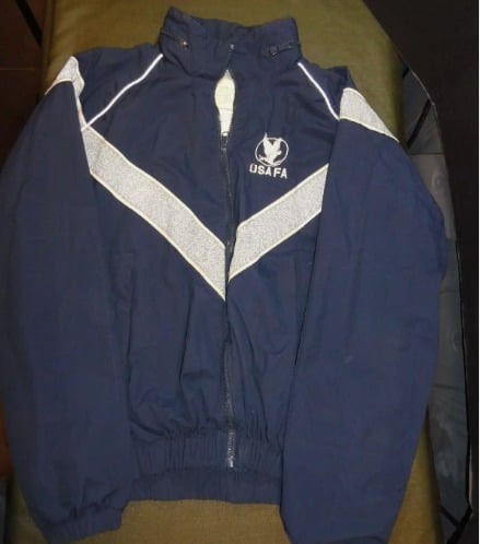 SMALL USAFA AIR FORCE ACADEMY CADET PHYSICAL TRAINING REFLECTIVE JACKET LD 4325