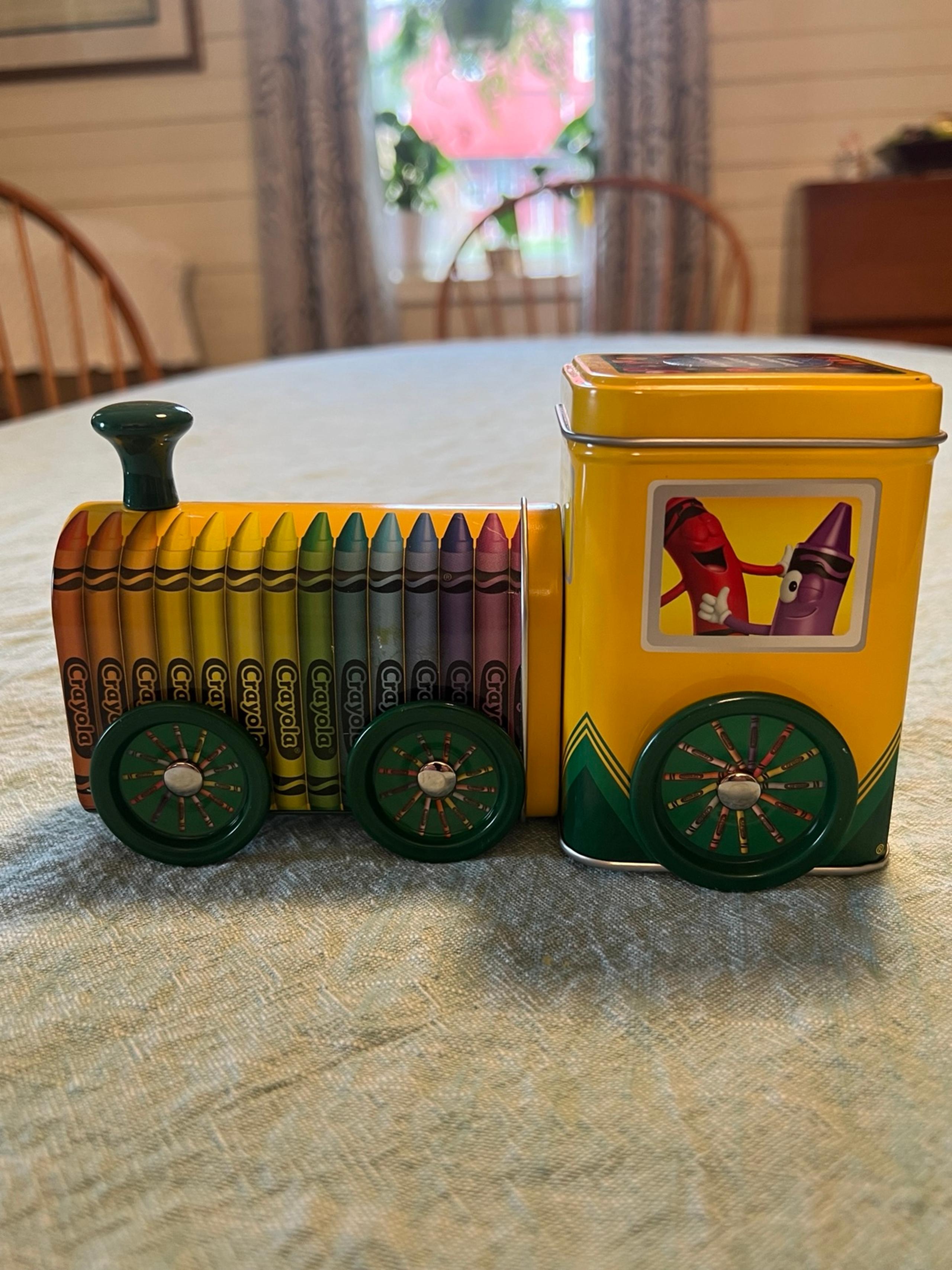 Vintage Crayola, 2014 train locomotive tin