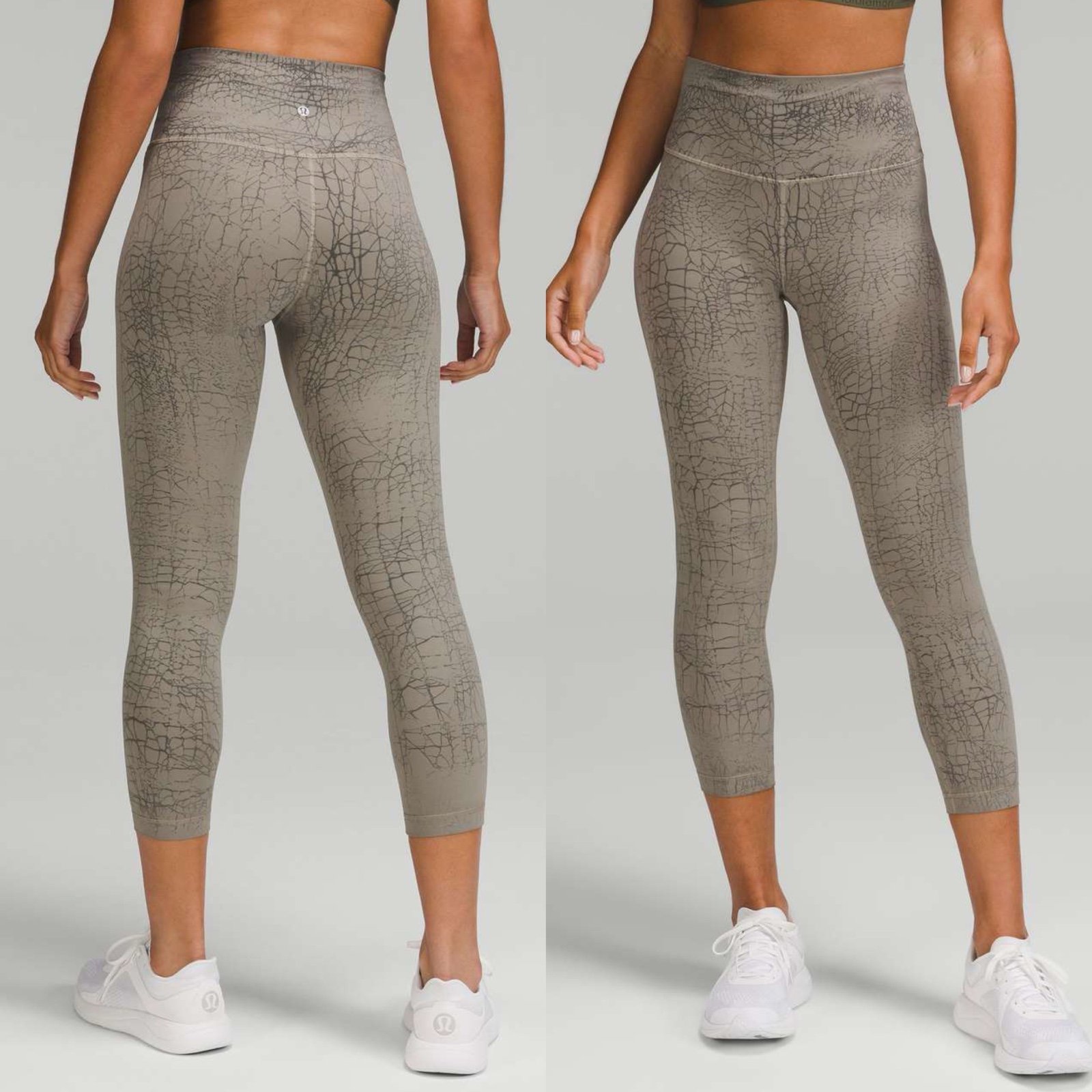 Lululemon Wunder Train High-Rise Crop Sz 18/23 In Thread Dye Rover Black