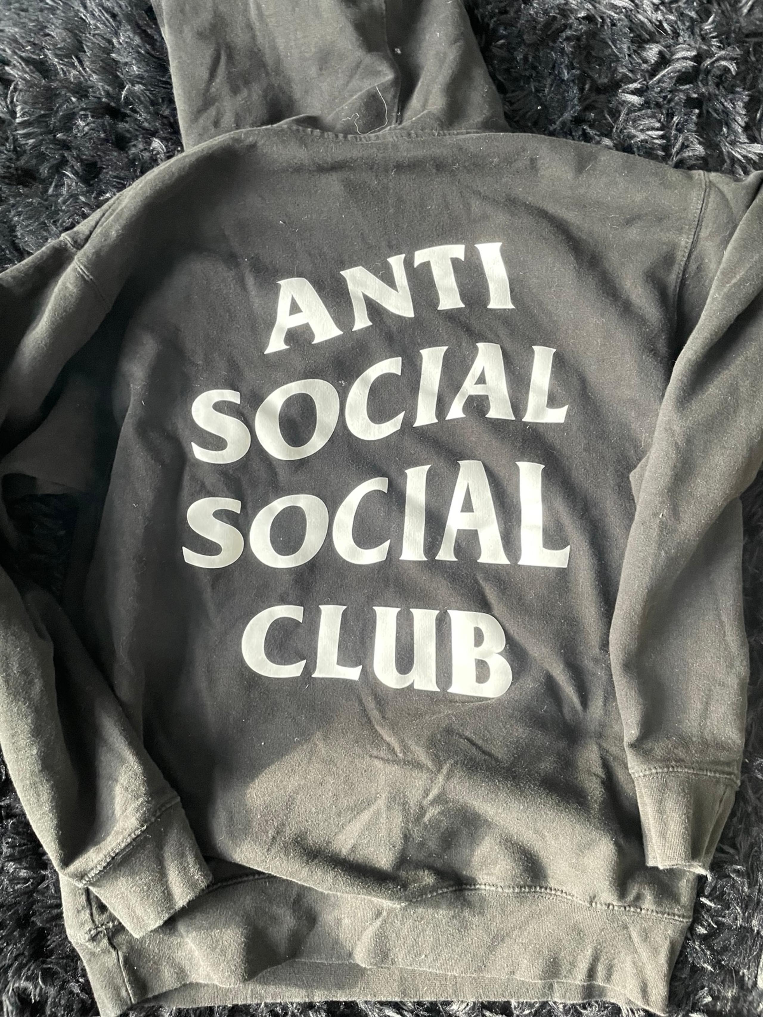 Anti Social Club Serenity Black Hoodie sweatshirt authentic | Sz Men Medium