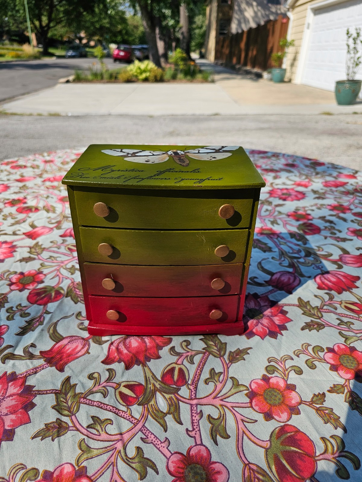 Mini Boho Jewelry Keepsake Box Butterfly