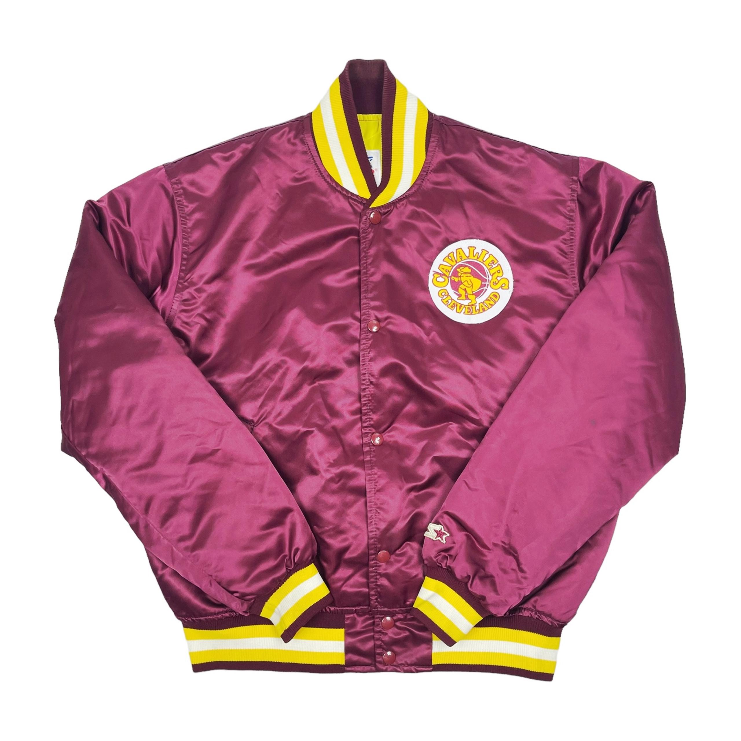 Vtg Rare NBA Cleveland Cavaliers Starter Satin Bomber Jacket Men’s Large