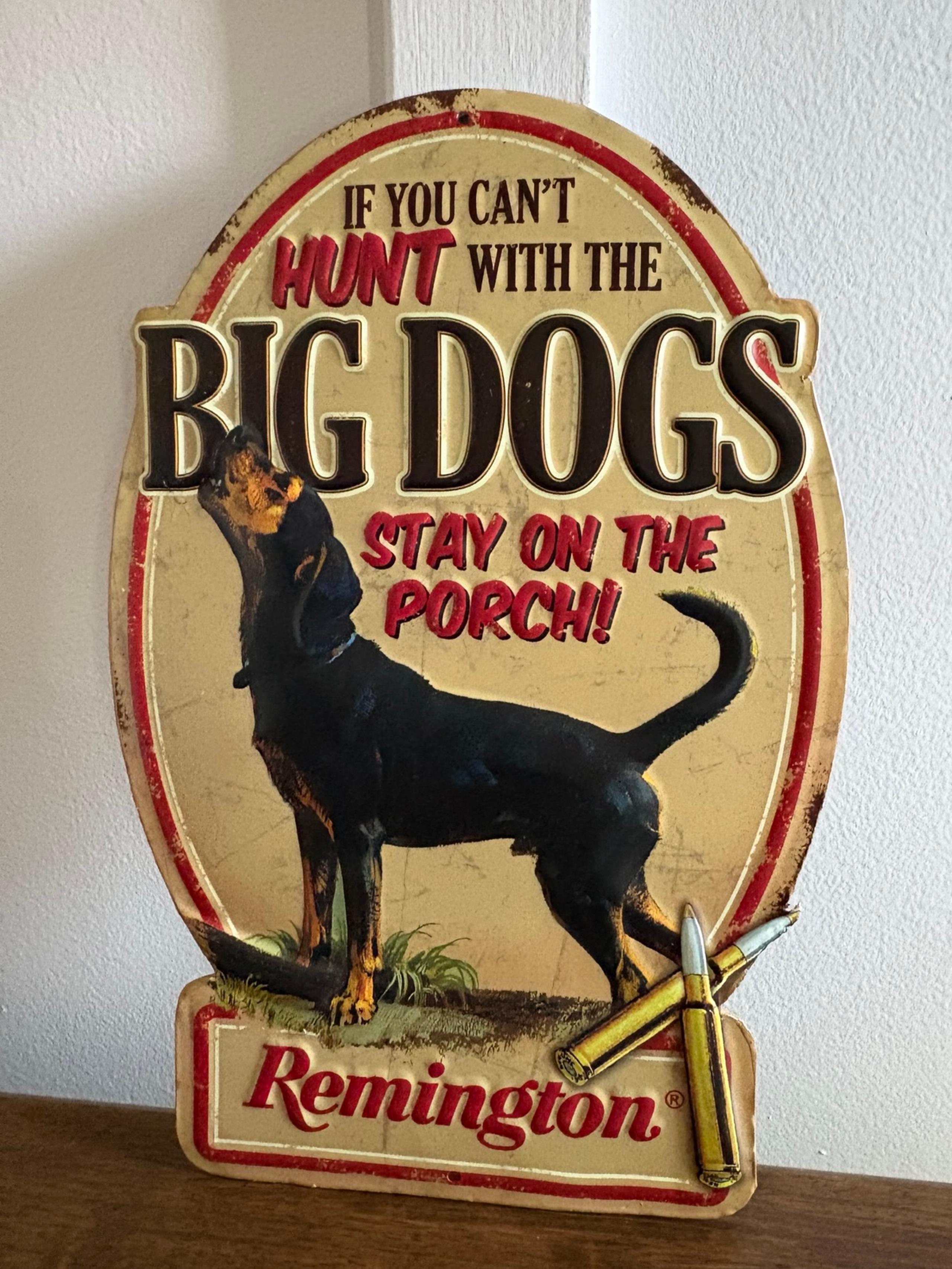 Remington Big Dogs Decor Metal Sign