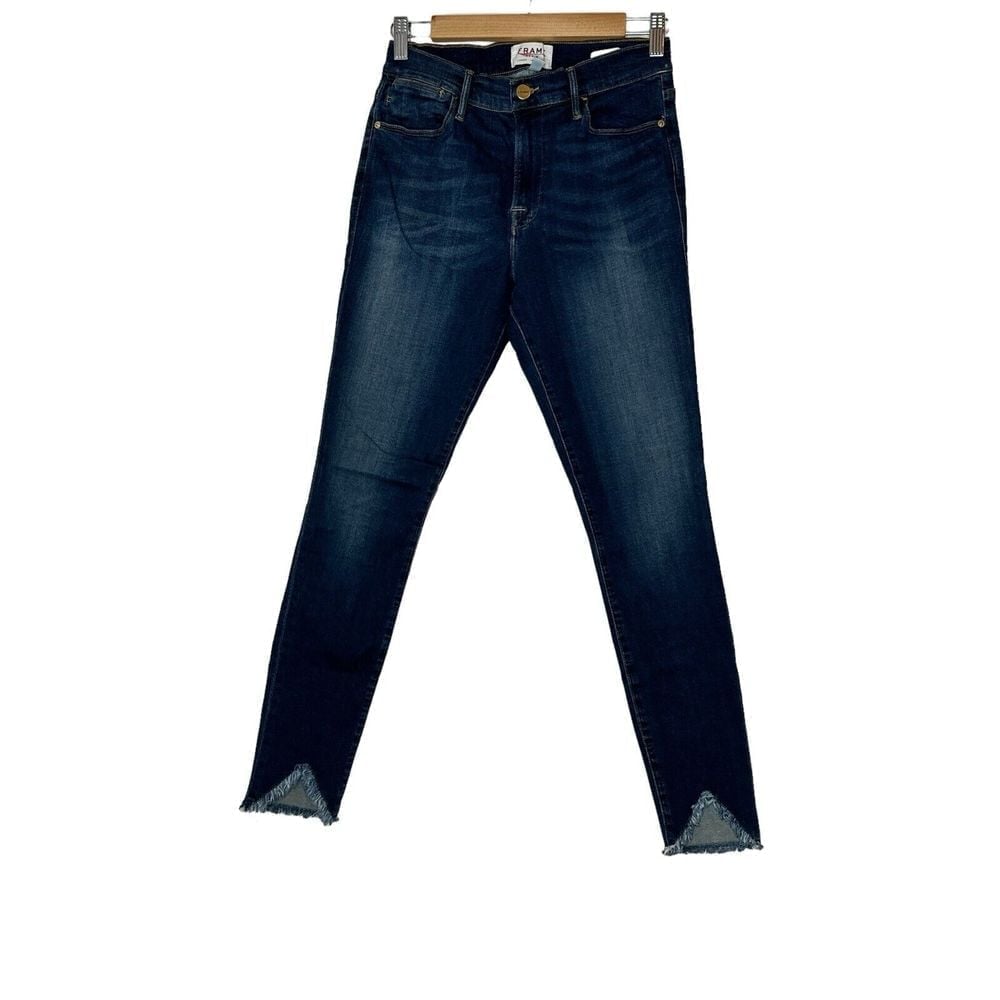 Frame Jeans Le High Skinny Triangle Hem Sulham Skinny Dark Wash Women Size 29