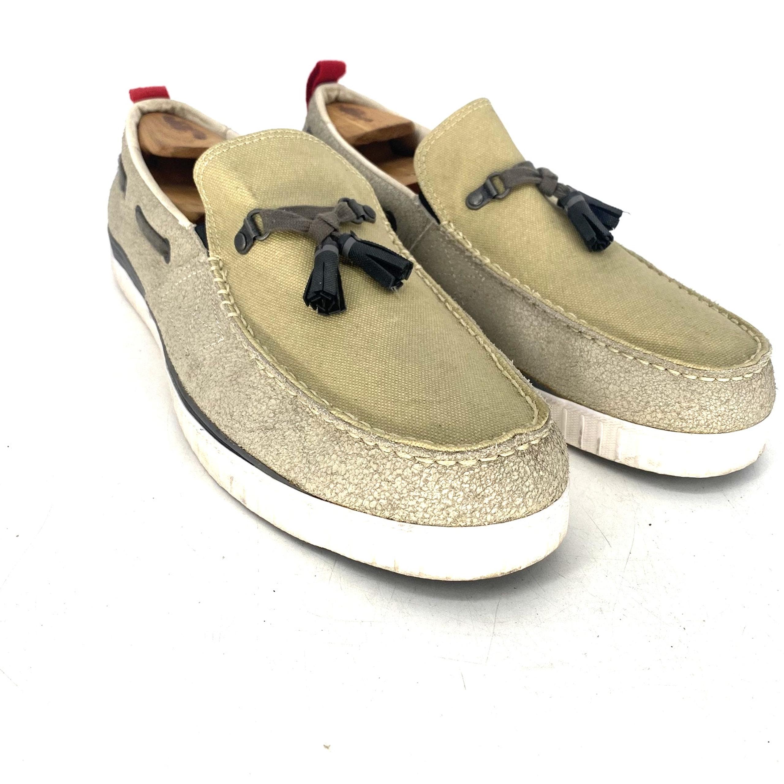 Sorel Sentry Tassel Boat Shoe Loafer Grey Leather Men's Size 15