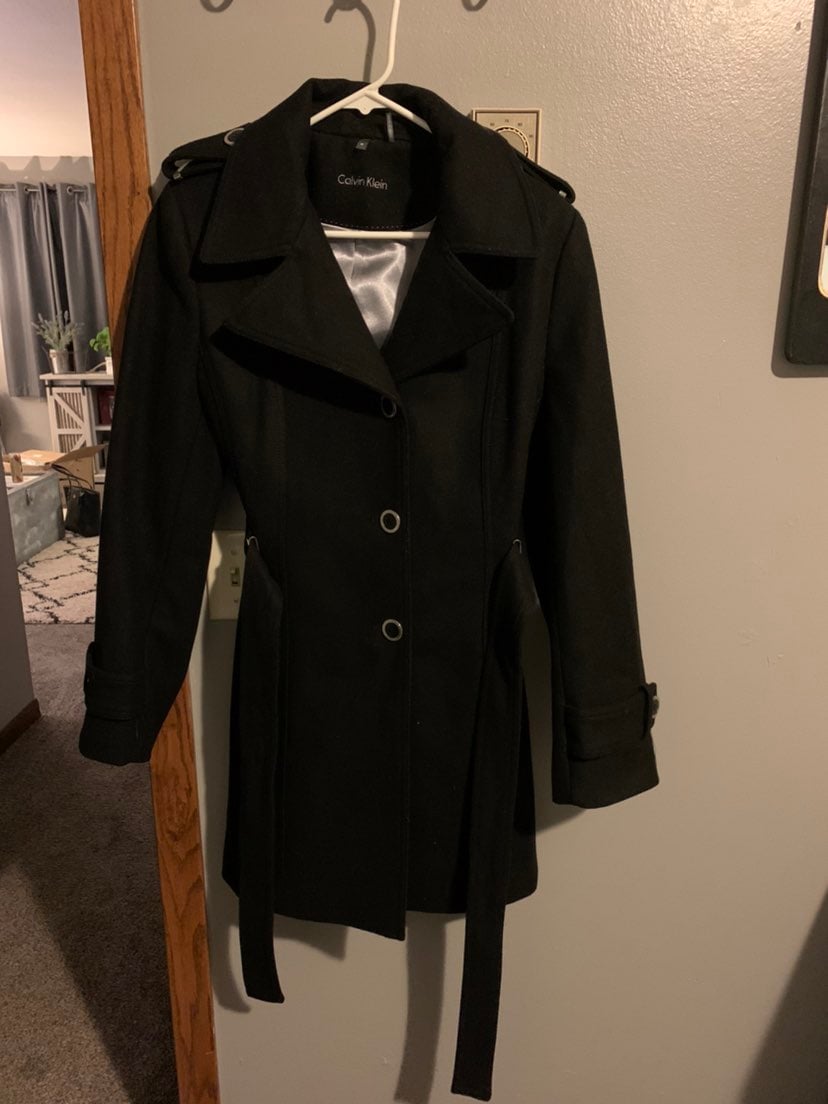 Trench Coat, pea coat, Calvin Klein size medium