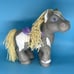 VINTAGE HASBRO 1992 CABBAGE PATCH KIDS PONY CRIMP N CURL TOY GREY & WHITE PINTO