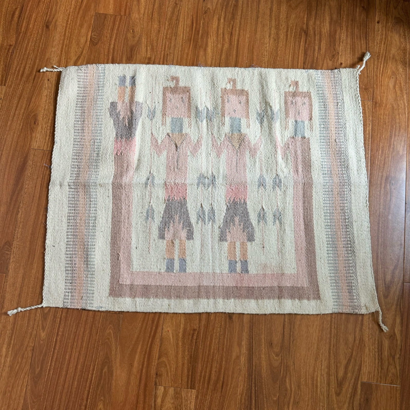 Native American Indian hand woven Wool Traditional Ceremonial Rug