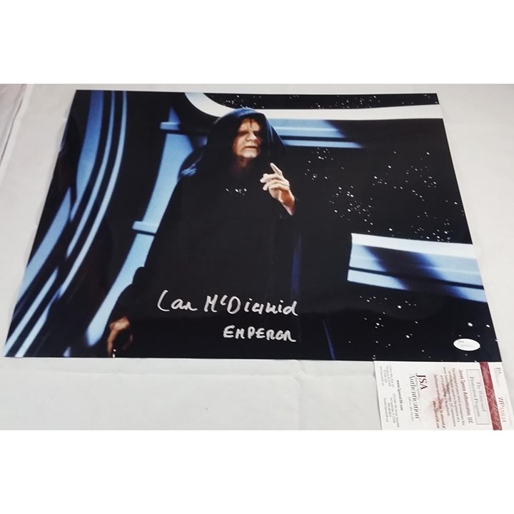 IAN MCDIARMID THE EMPEROR SIGNED STAR WARS 16X20 PHOTO AUTOGRAPHED J ID: 5817