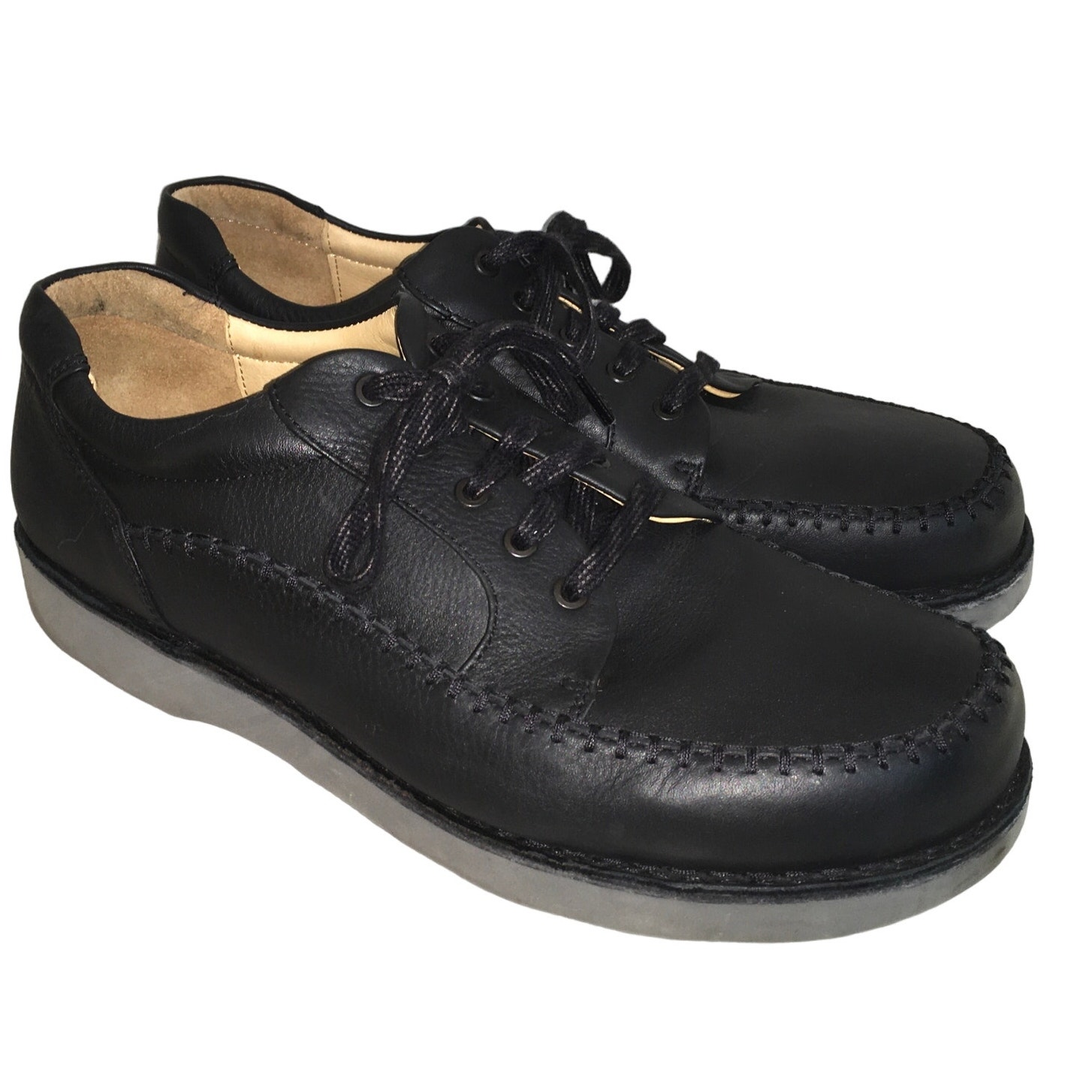 Samuel Hubbard Mens 13 Wide Get Up Moc Black Casual Leather Shoe Vibram Sole