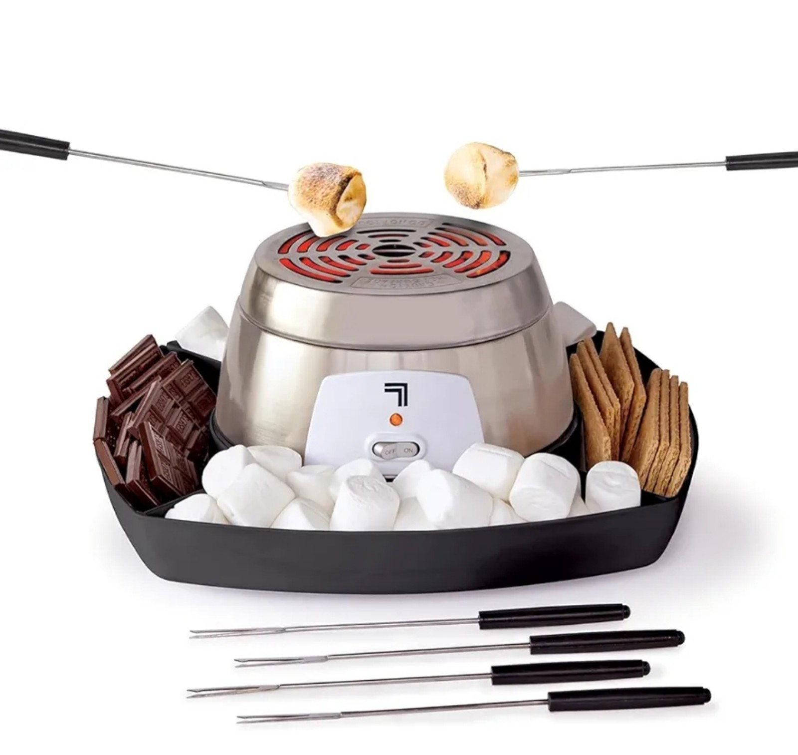 SHARPER IMAGE Electric S'mores Maker, Kit, Flameless Marshmallow Roaster