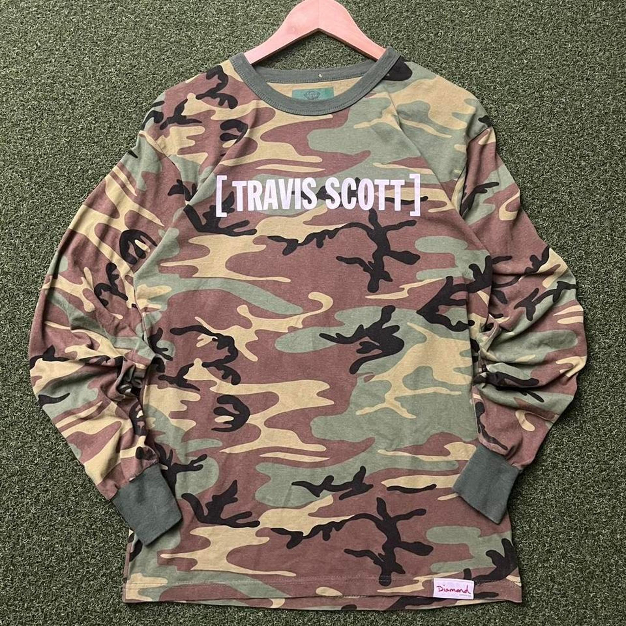 2016 Travis Scott X Diamond Supply Co. Camo Long Sleeve Tee Shirt