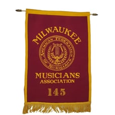 Vintage Wool Banner Pendant Milwaukee Musicians Association American Federation