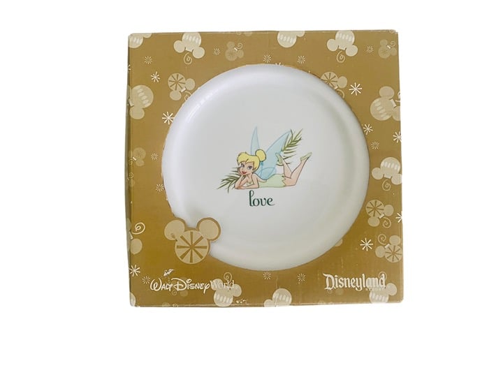 Vintage Walt Disney World Parks Christmas 8” Dessert Plates Tinkerbell Mickey