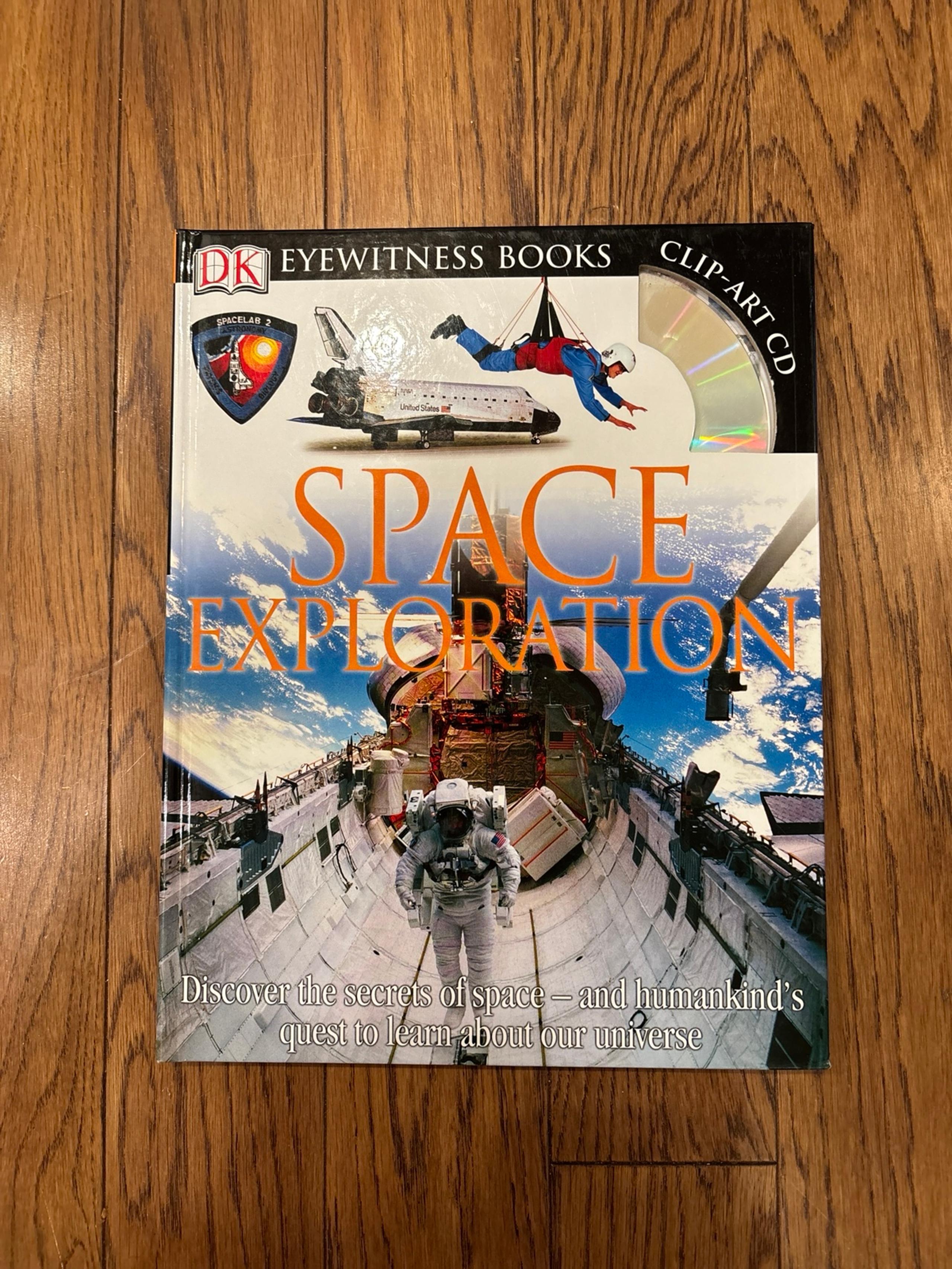 DK Eyewitness Books Space Exploration w/ clip Art CD & foldout wall Chart.