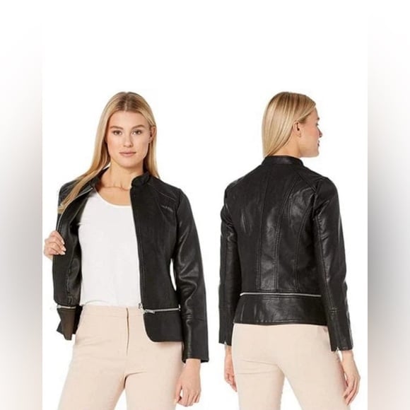 NWT Liverpool Zip-Off Detail Faux Leather Jacket sz xl