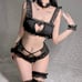Sexy Black Kitty Lingerie Set + Cat Ears Headband as a Gift