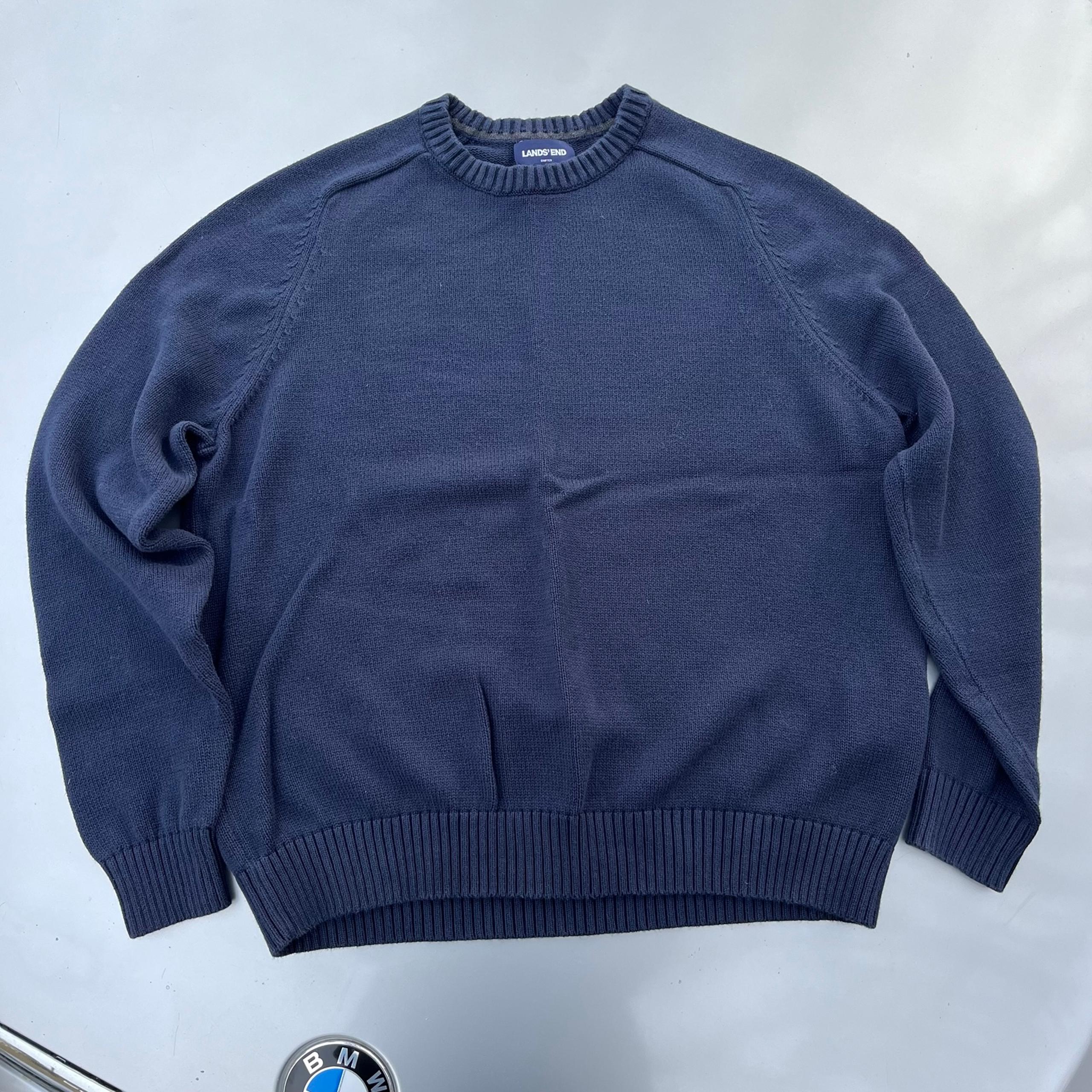 Blue Lands' End Drifter crewneck sweater #sweaterweather