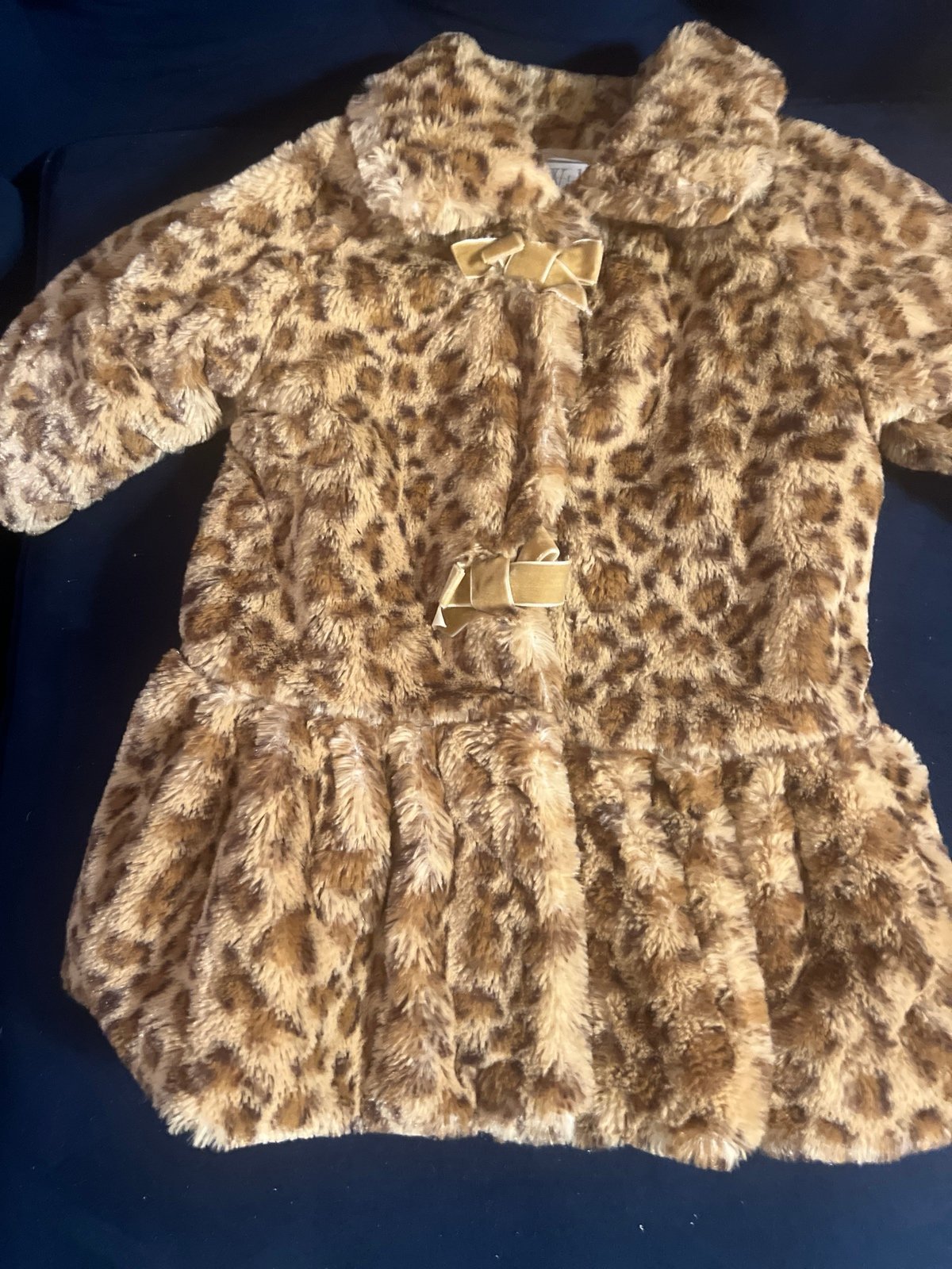 Girls Faux Fur Coat Leopard Size 18 Months Toddler Negotiable